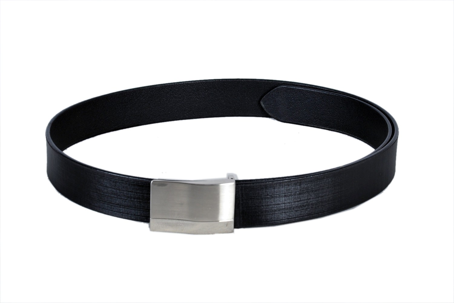 Ligans NY Men Formal Black Genuine Leather Belt